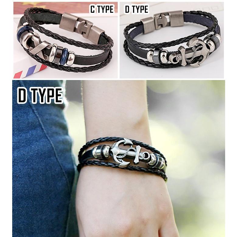 ブレスレット レザー カジュアル エスニック ブレス ミサンガ