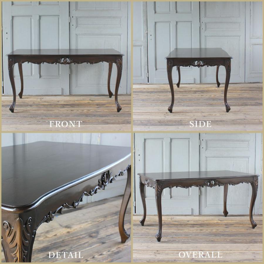 ダイニング 食卓テーブル アンティーク ロココ調 猫脚 ゴシック 姫系