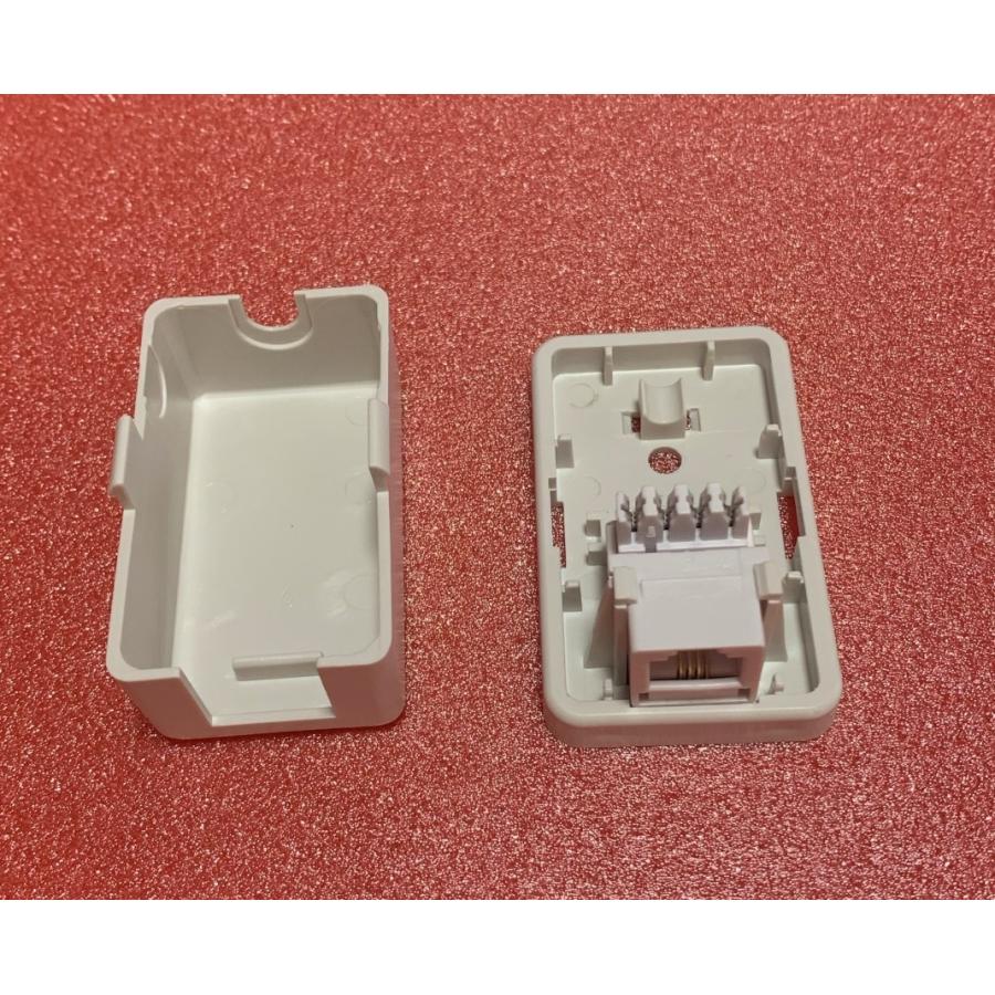 1回路6極4芯電話モジュラージャックkit 50個 : 通信情報機器シード