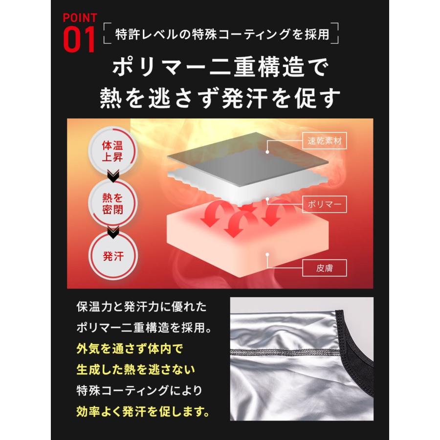 ヒートラップ公式】ヒートシャツ サウナシャツ 発汗 防臭 着圧