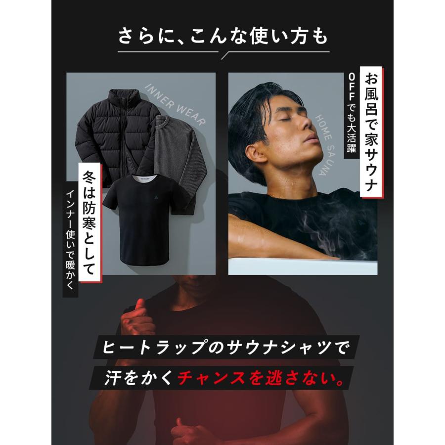 ヒートラップ公式】ヒートシャツ サウナシャツ 発汗 防臭 着圧