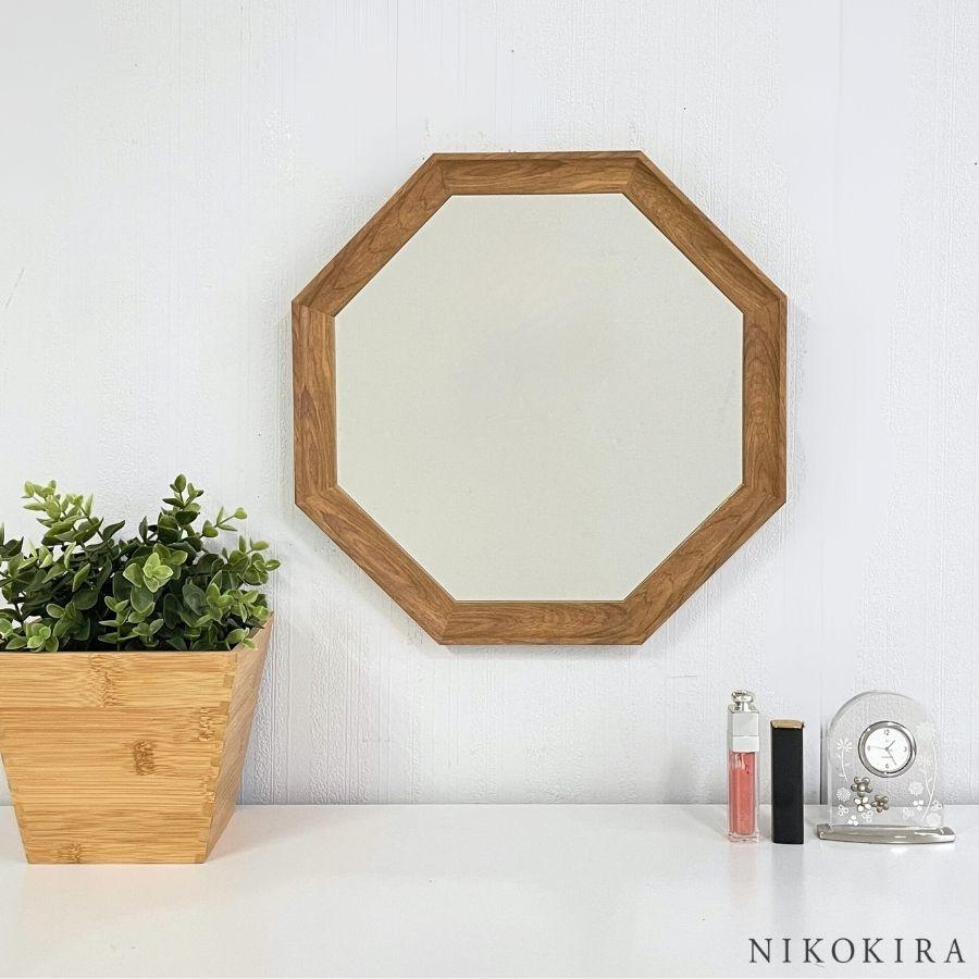 鏡 壁掛け 壁掛け鏡 ウォールミラー 壁掛けミラー ミラー 八角形