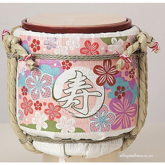 結婚式披露宴演出 ミニ鏡開きこも樽 幸咲寿ピンク : ワイハウス - 通販