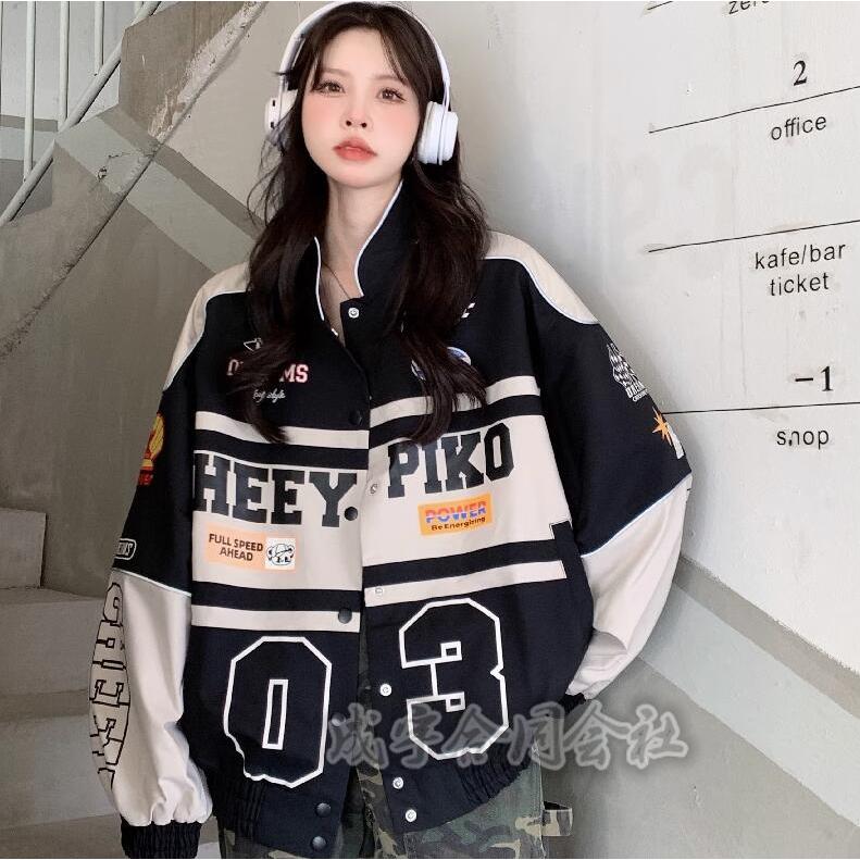 スタジャン レディース アウター 古着 ヒップホップ系 韓流 ダンス