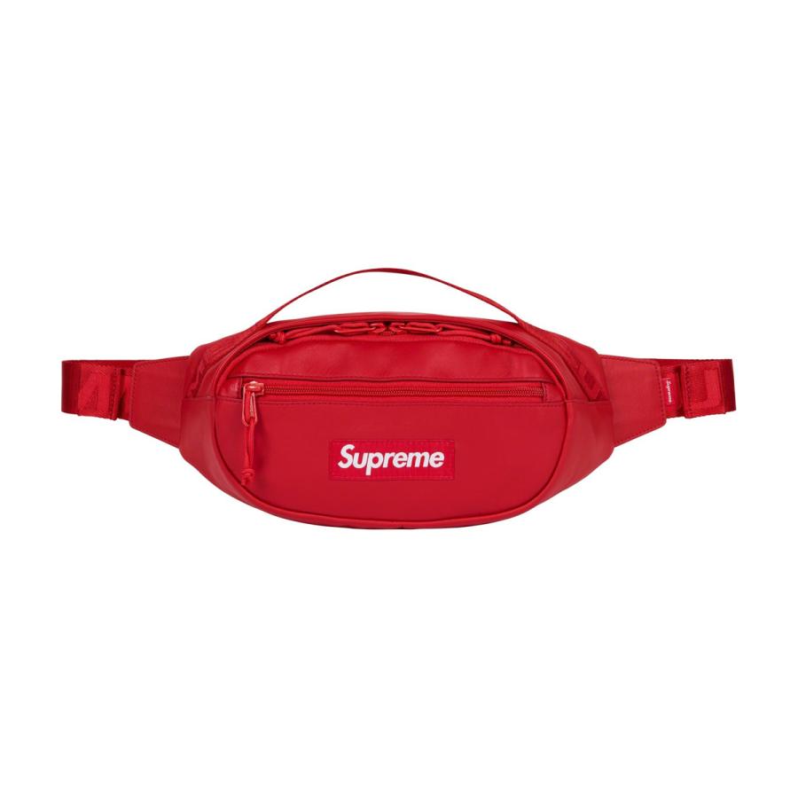 Supreme（シュプリーム） 23FW Supreme Leather Waist Bag Red