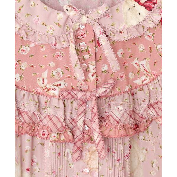 PINK HOUSE（ピンクハウス） バラ園うさぎヨークワンピース