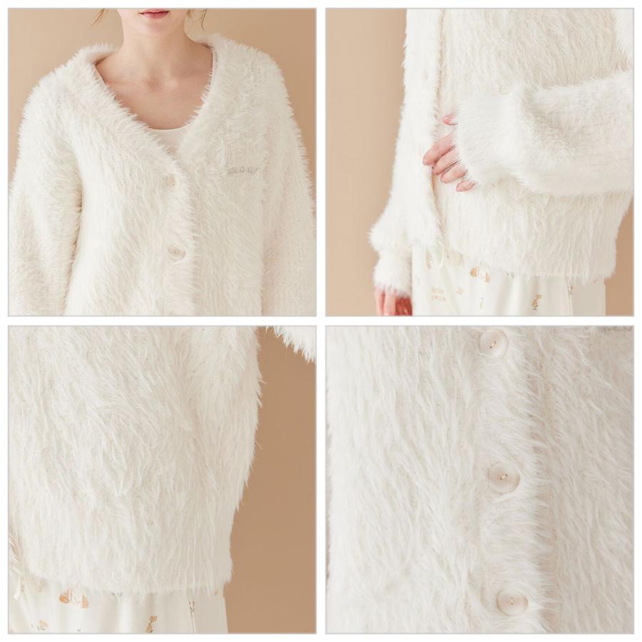 gelato pique（ジェラートピケ） フェザーカーディガン pwnt261041