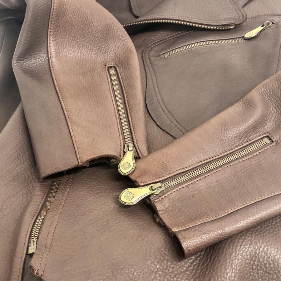 obelisk/オベリスク/鹿革/レザージャケット/ブラウン/日本製/サイズS