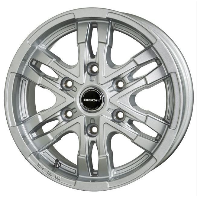 BISON(バイソン) BN-03 シルバー 15インチ【厳選輸入195/80R15ホイール