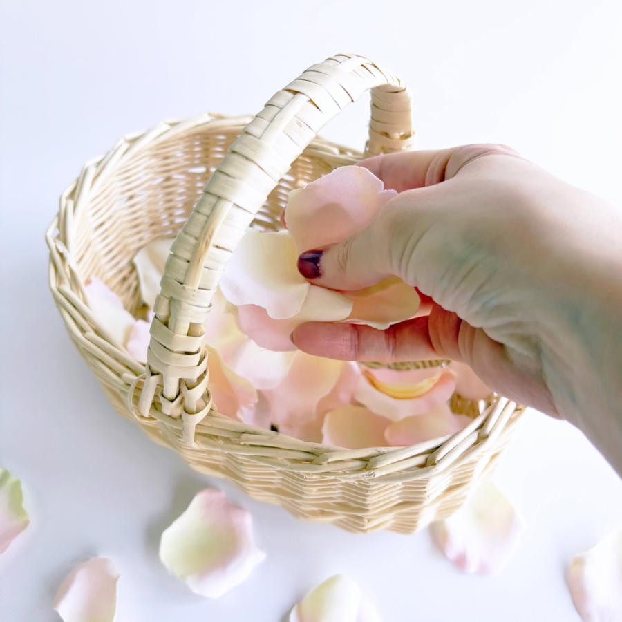 柳素材 手付きバスケット Sサイズ 横幅約20cm プチギフト用かご 結婚式