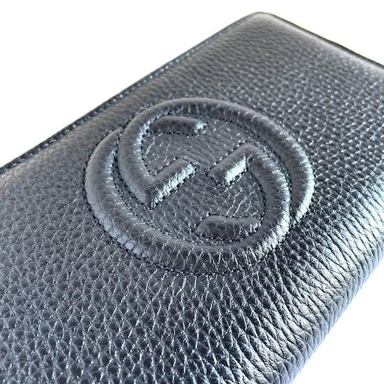 GUCCI（グッチ） ソーホー ラウンドジップ 長財布 ブラック【新品 正規