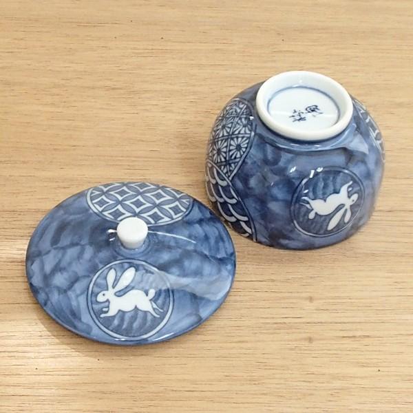 湯飲み 蓋付き湯呑み茶碗 京祥瑞うさぎ 湯呑み おしゃれ 業務用 美濃焼