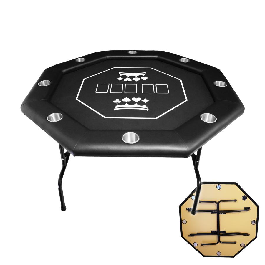 P2倍!】 TiltPlay ポーカーテーブル 八角形 折りたたみ 8人対応 家庭用