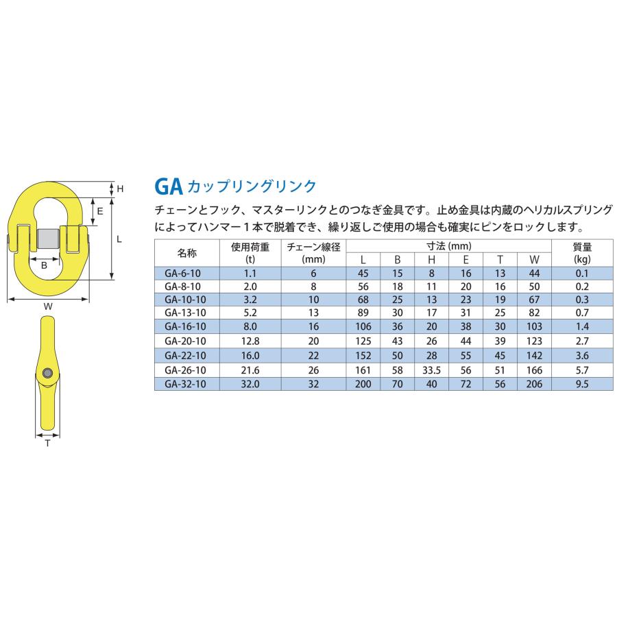マーテック マーテック(株) チェーンスリング(長さ調整機能付) 2本吊り