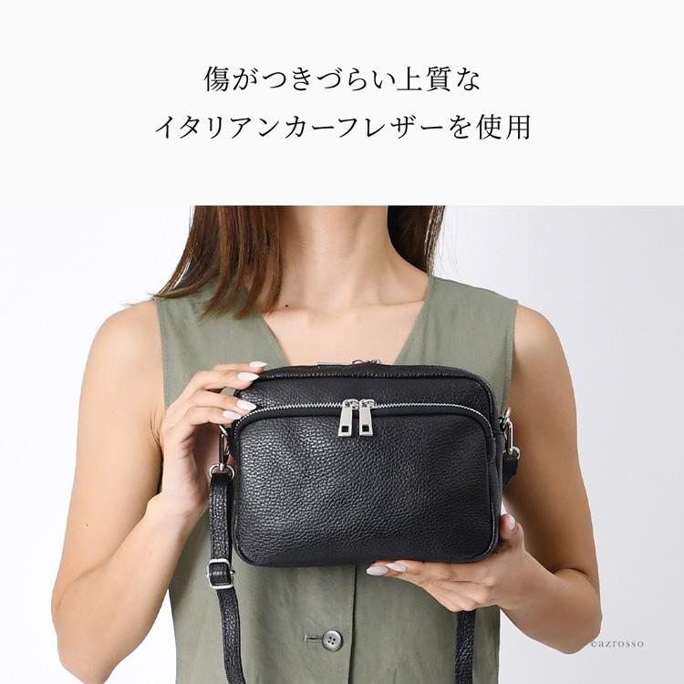 イタリア製 ブラック ミニショルダー バッグ レディース スクエア