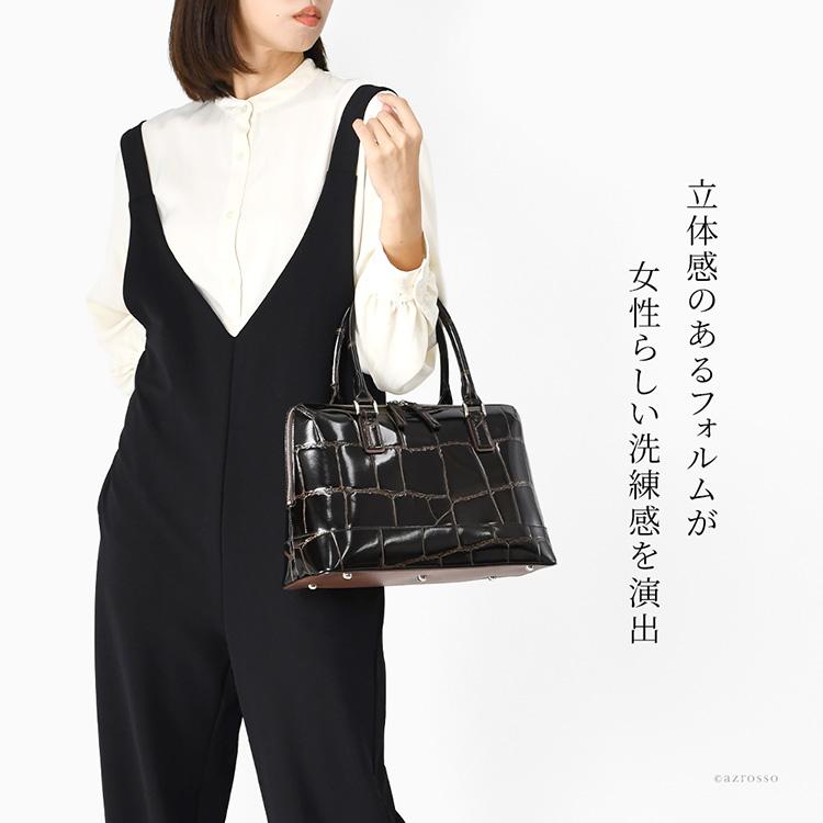 日本製 ボストンバッグ レディース 軽量 A4 レザー ハンドバッグ 40代