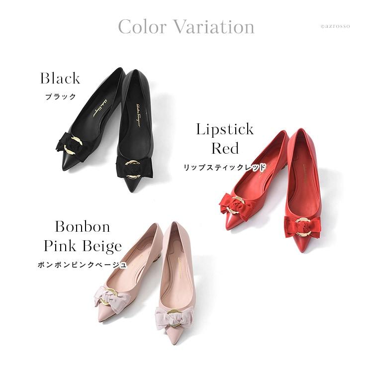 FERRAGAMO（フェラガモ） リボン パンプス ポインテッドトゥ 大きめ