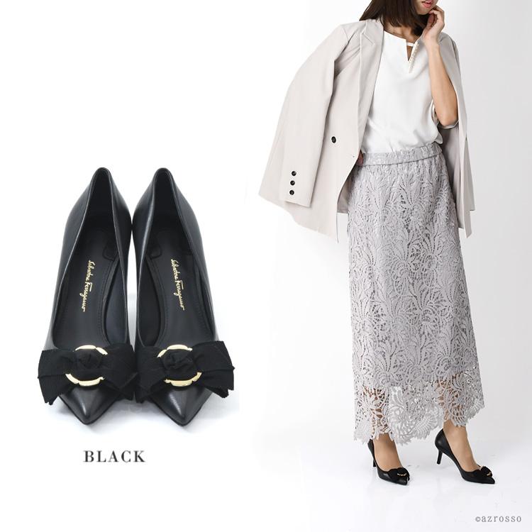 FERRAGAMO（フェラガモ） パンプス リボン ポインテッドトゥ