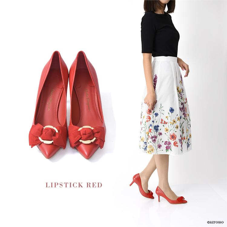 FERRAGAMO（フェラガモ） パンプス リボン ポインテッドトゥ