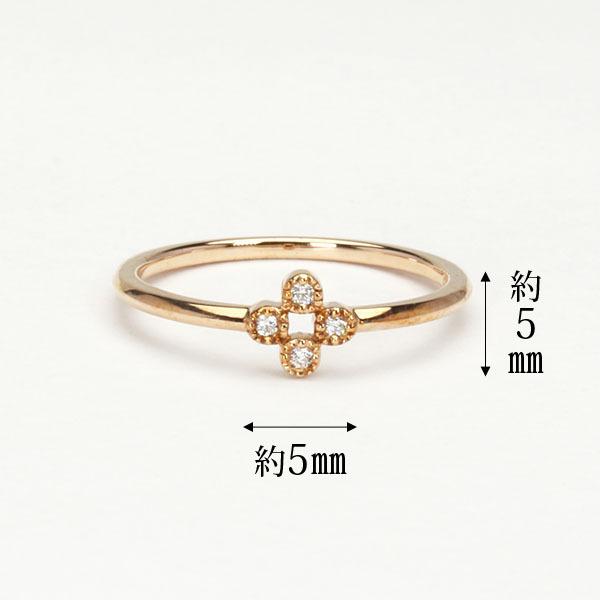 ピンクゴールド 指輪 ピンキーリング ダイヤモンド リング レディース