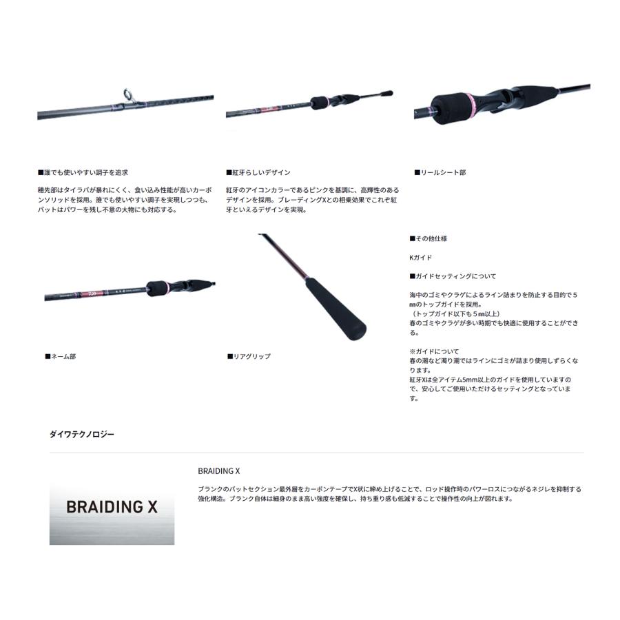 DAIWA（ダイワ） 紅牙 X(こうが X) 69MHS-S (タイラバロッド