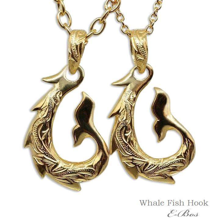ハワイアンジュエリー フィッシュフック ネックレス 両面リバーシブル