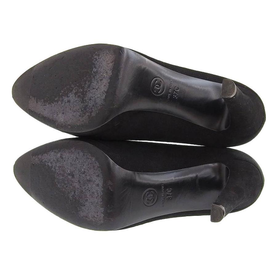 CHANEL（シャネル） パンプス ヒール ココマーク スエード 黒 サイズ