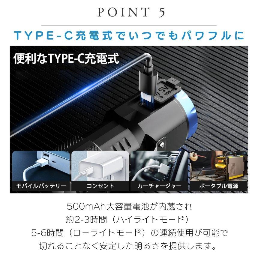 懐中電灯 充電式 小型 マグネット 付き ハンディライト led ライト