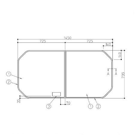 TOTO 風呂ふた(1600軽量 2枚組) 【EKK81015WWG2】 : 建材と住設のShop