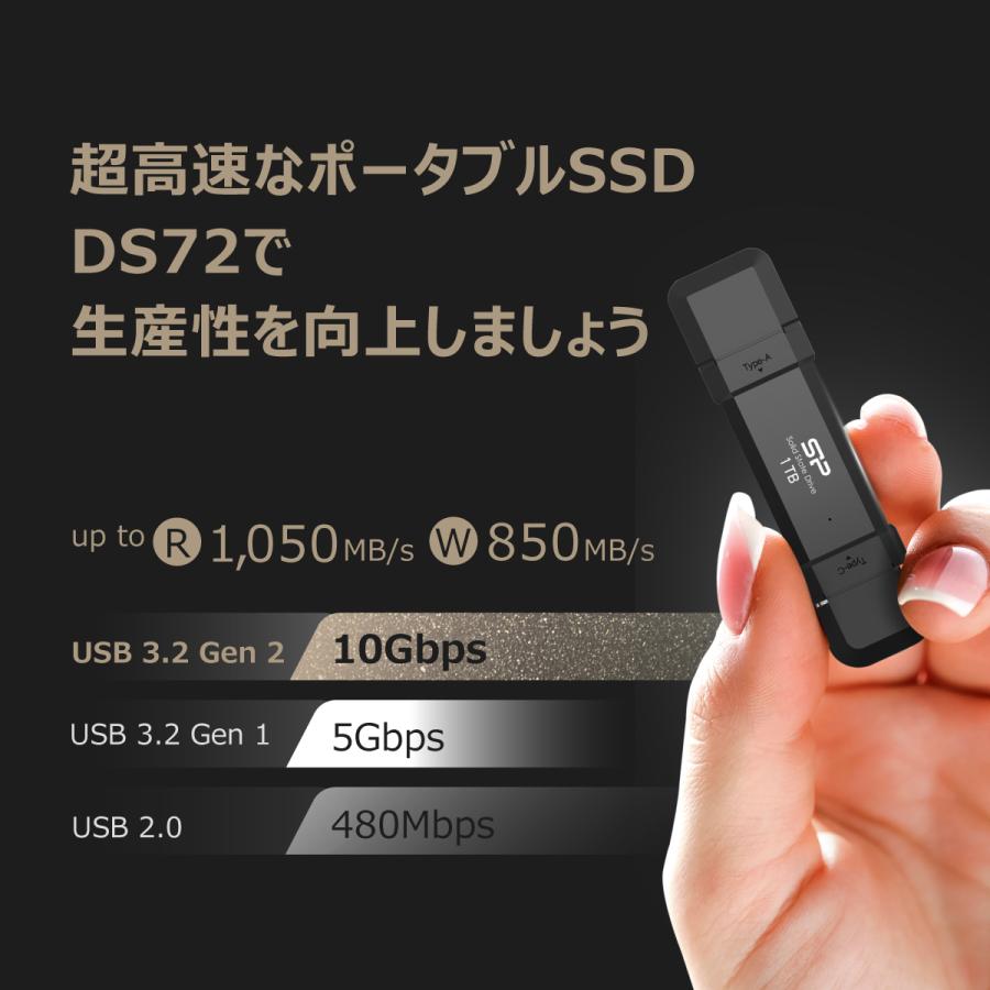 Silicon Power（シリコンパワー） ssd 外付け 1tb USB Type-A/USB Type