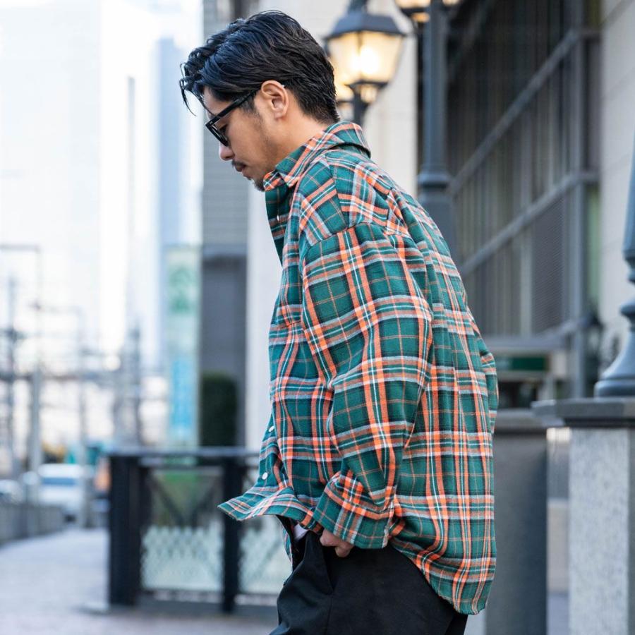 CavariA（キャバリア） チェックシャツ メンズ 長袖 カジュアル