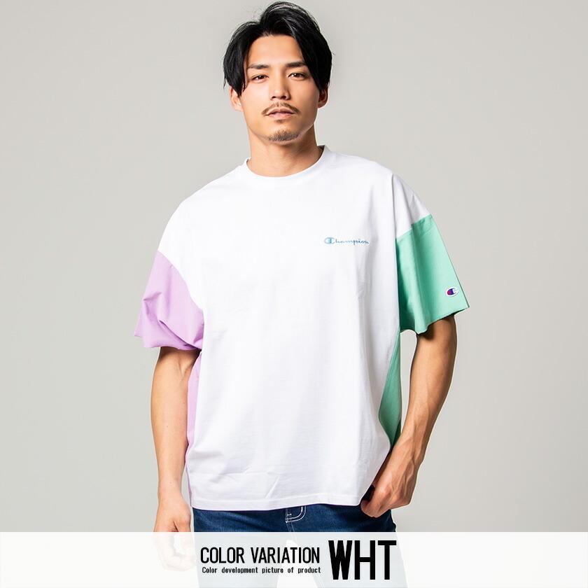 Champion（チャンピオン） メンズ Tシャツ 半袖 配色 ドルマンスリーブ