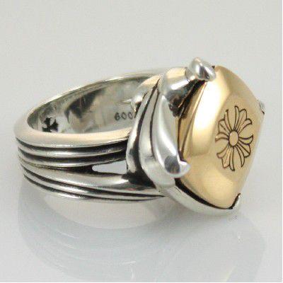 クロムハーツ COCK &TAIL #4 リング CHプラス ストーントップ