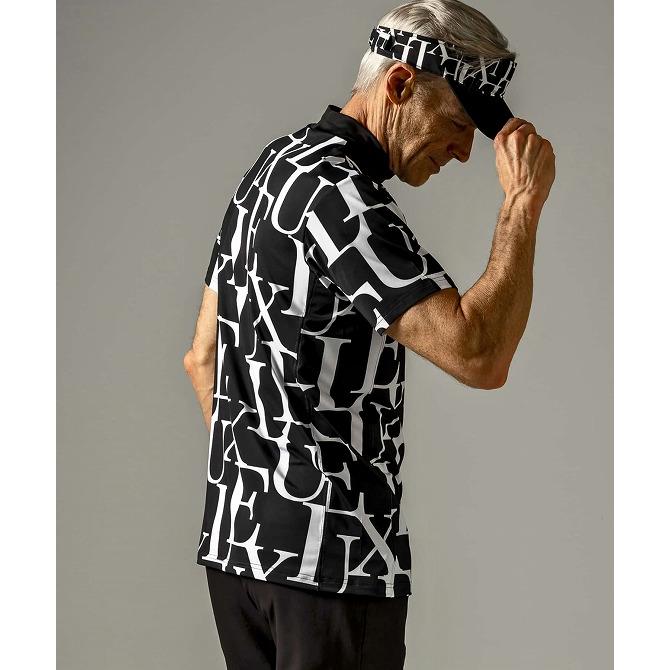 LUXE AKM PLUS リュクスエイケイエムプラス ゴルフ 総柄ロゴ 半袖