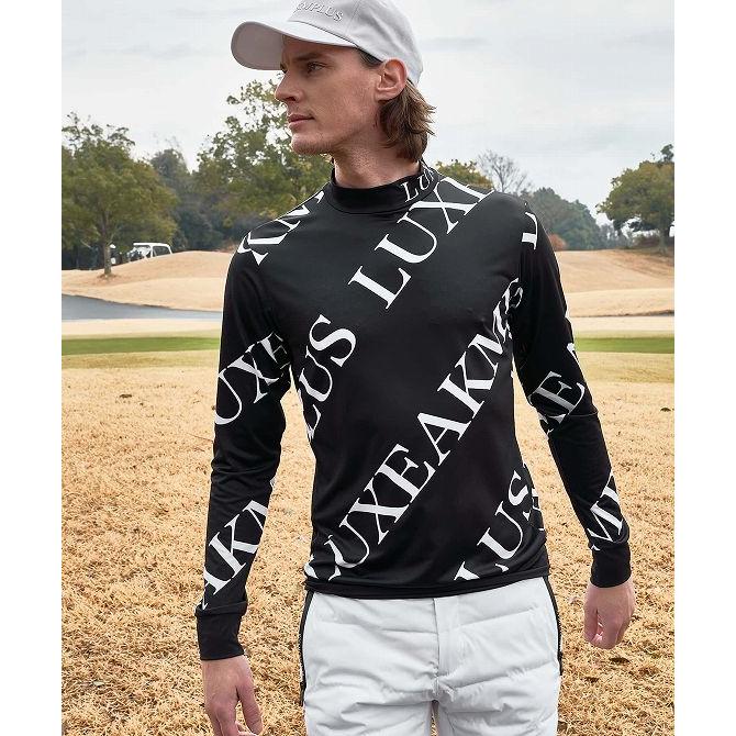 LUXE AKM PLUS リュクスエイケイエムプラス ゴルフ 総柄モックネック T
