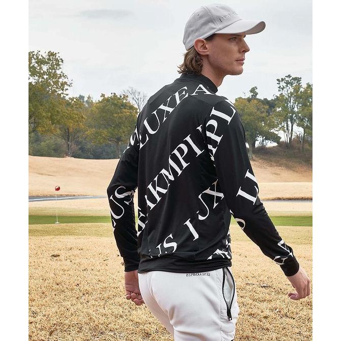 LUXE AKM PLUS リュクスエイケイエムプラス ゴルフ 総柄モックネック T