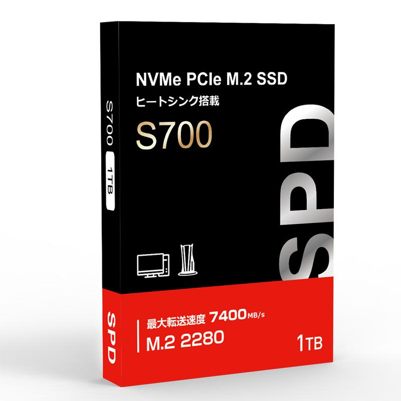 SPD SPD SSD 1TB 3D NAND TLC ヒートシンク搭載 M.2 2280 PCIe Gen4x4