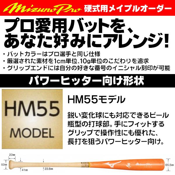 MIZUNO（ミズノ） ミズノ/硬式木製バット/ミズノプロ/HM55モデル/背