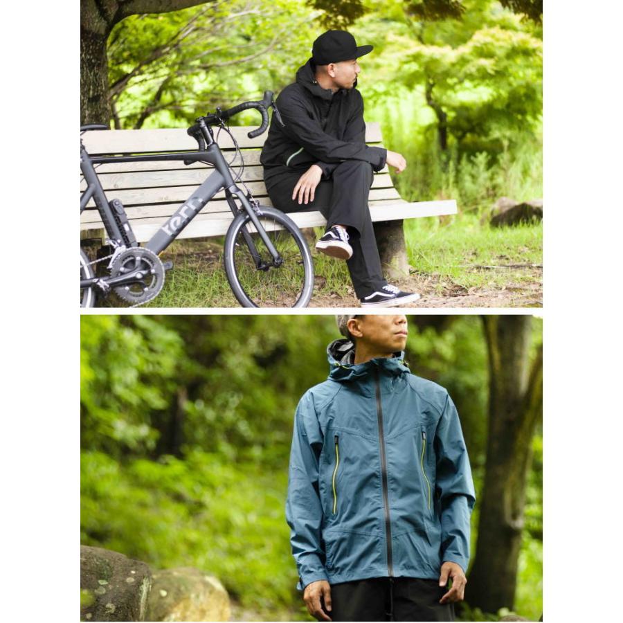 Makku（マック） レインウェア 上下 メンズ ストレッチ カッパ 蛍光