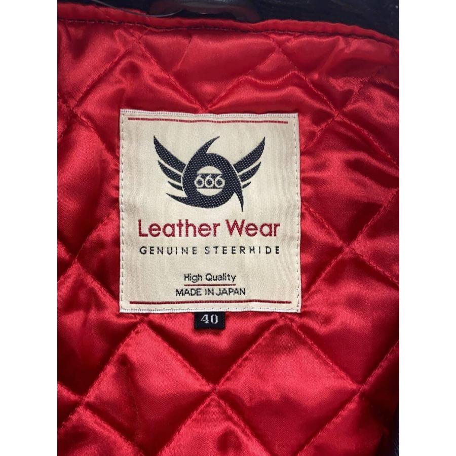 666 Leather Wear◇裏地赤キルティング/スティアハイド/日本製/ダブル