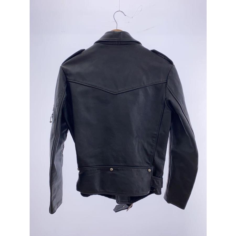 666 Leather Wear◇ダブルライダースジャケット/36/牛革/BLK