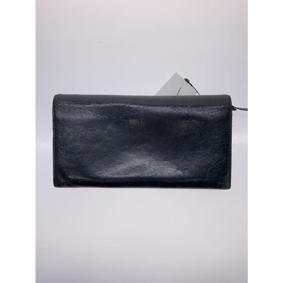 BALENCIAGA◇使用感有/2つ折り財布/レザー/BLK/無地/メンズ/163471