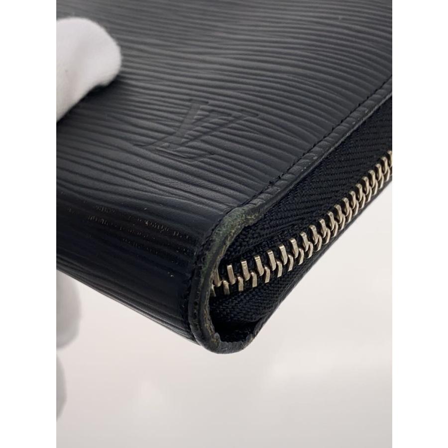 LOUIS VUITTON◇ジッピー・オーガナイザー_エピ_BLK/レザー/BLK/無地
