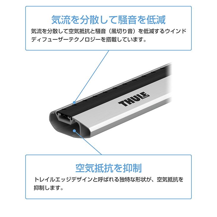 THULE（スーリー） ウイングバーエッジ（WingBar Edge） 1本（※2本