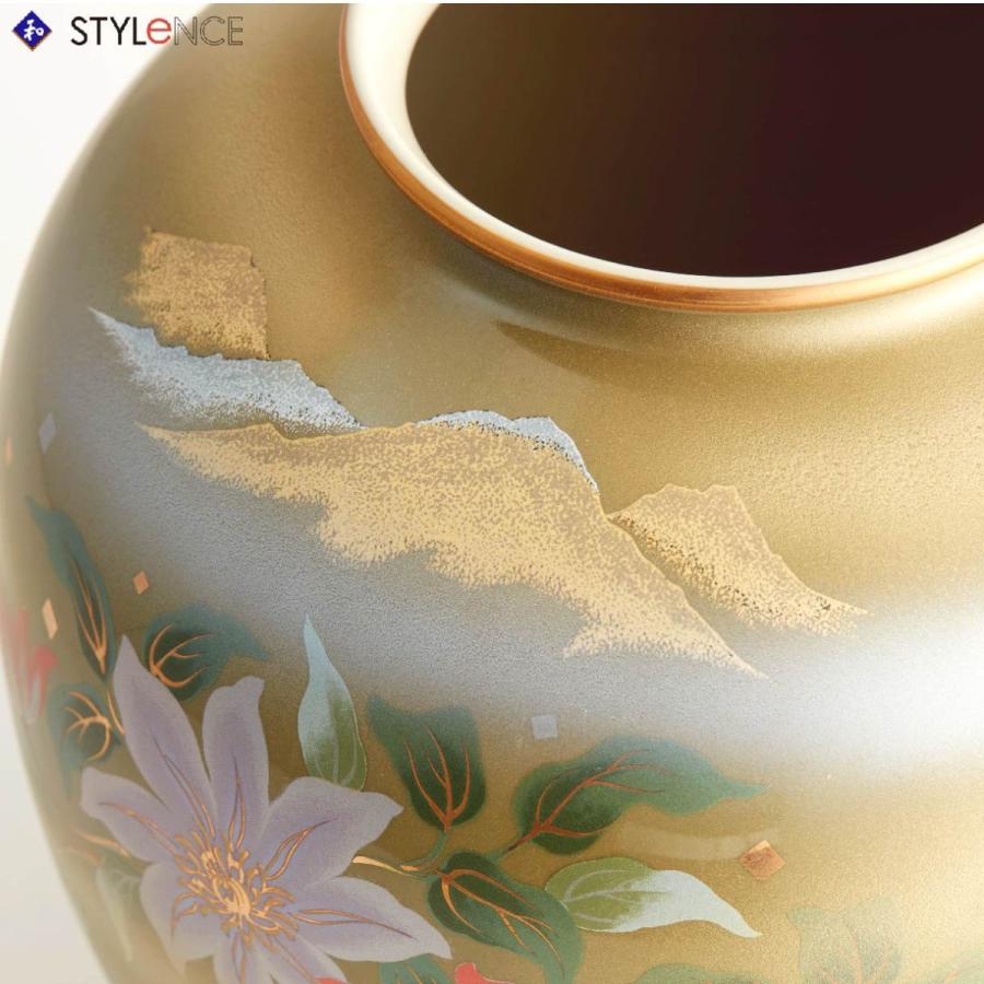 日本の伝統工芸品【九谷焼】 8号花瓶 鉄仙 ys637-06 : 九谷焼 STYLeNCE