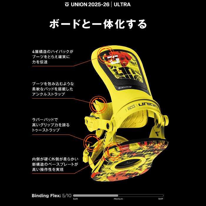 2026 UNION ユニオン ULTRA (MEN) ウルトラ BLACK 25-26 スノーボード