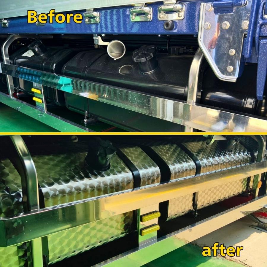 17スーパーグレート ベンツ タンクカバー 200L 燃料タンク ウロコ