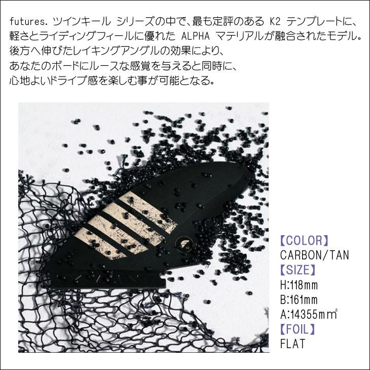futures.（フューチャー） フィン ALPHA FK2 TWIN KEEL FIN アルファ