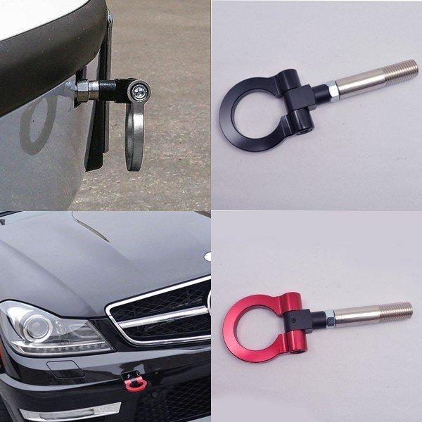 PORSCHE 汎用 アルミ 牽引フック 2個セット 色選択可能 可動式 調整