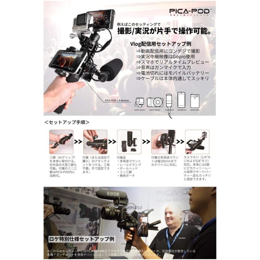 ピカギア(Pica-Gear) PICA-POD マウントベース ミニ三脚 ミルスペック